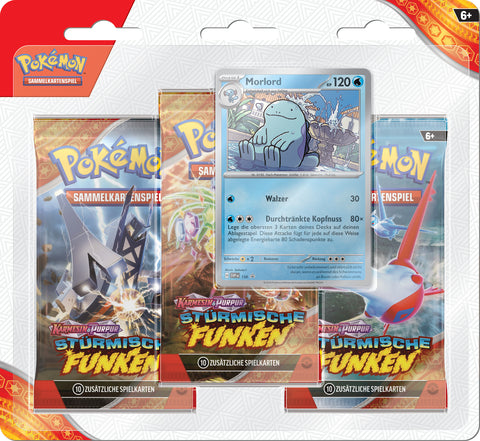 Pokémon - Stürmische Funken 3er Blister Zapdos/Morlord (KP08)